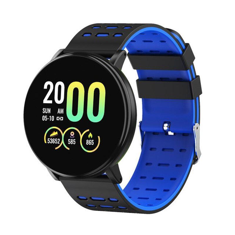 119Plus Smart Watch | Waterproof Sport Round Smartwatch for Men and Women, Blood Pressure Monitoring, Fitness Tracker, Android & iOS Compatible Digital Watch